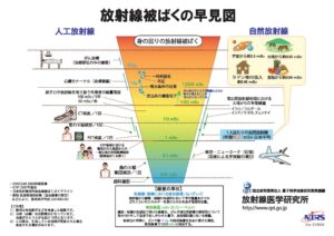 放射線被ばくの早見図